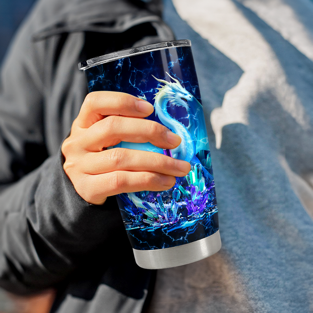 Black Dragon Stainless Steel Curved Tumbler 20oz