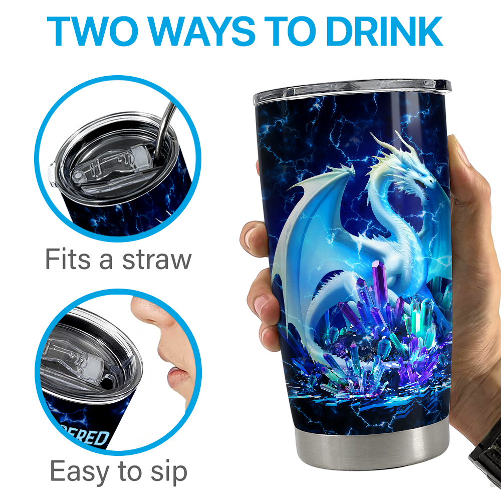 Black Dragon Stainless Steel Curved Tumbler 20oz