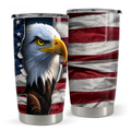 Red Eagle Stainless Steel Curved Tumbler 20oz