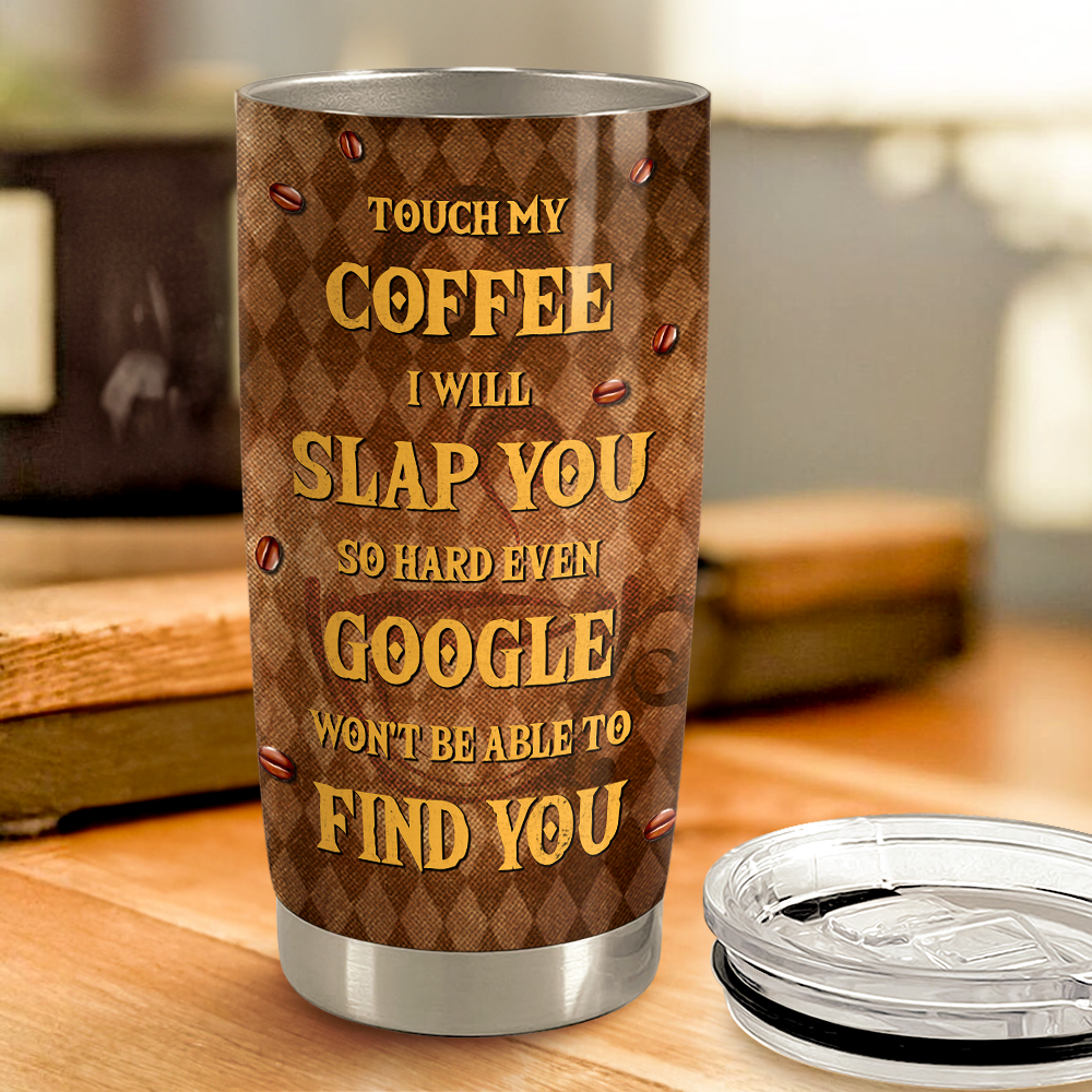 Brown Black Cat Stainless Steel Curved Tumbler 20oz
