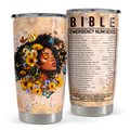 Brown Black Woman Stainless Steel Curved Tumbler 20oz