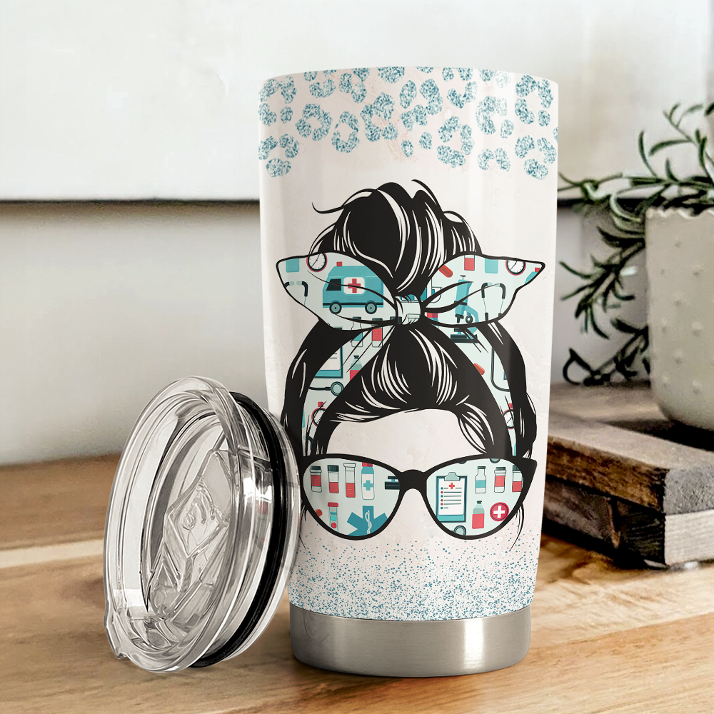Grey Nurse Stainless Steel Curved Tumbler 20oz
