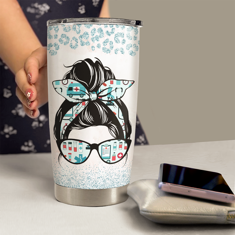Grey Nurse Stainless Steel Curved Tumbler 20oz