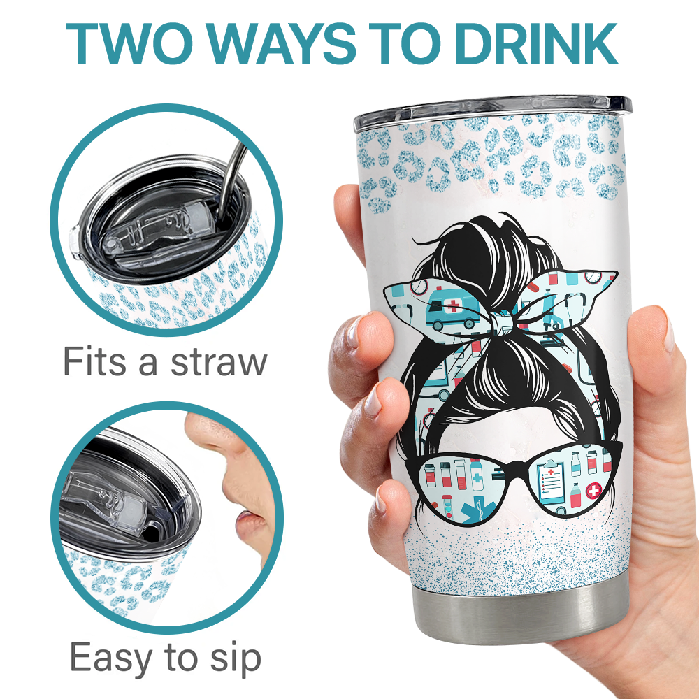 Grey Nurse Stainless Steel Curved Tumbler 20oz