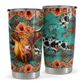 Highland Cow Stainless Steel Curved Tumbler 20oz