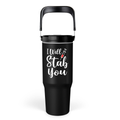 Black Nurse Flip Straw Tumbler with Handle 30oz