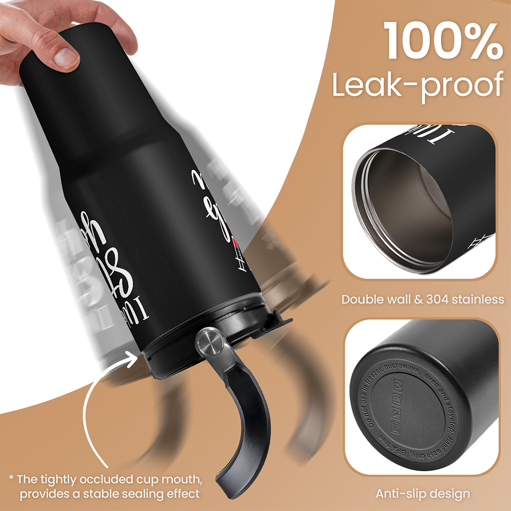 Black Nurse Flip Straw Tumbler with Handle 30oz