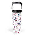 White Star Flip Straw Tumbler with Handle 30oz
