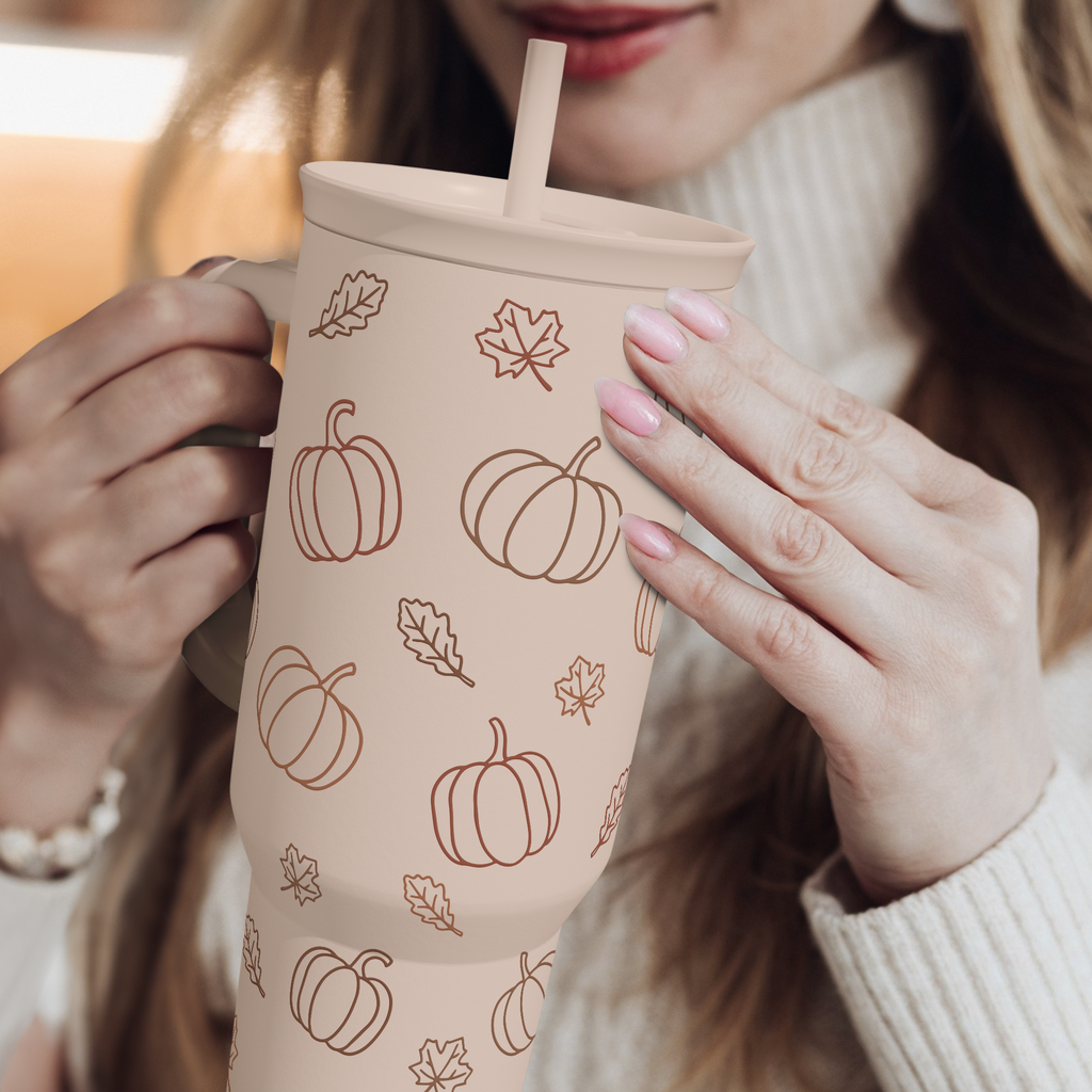Brown Pumpkin Pie Slidemate | Slider Tumbler with Handle 40oz