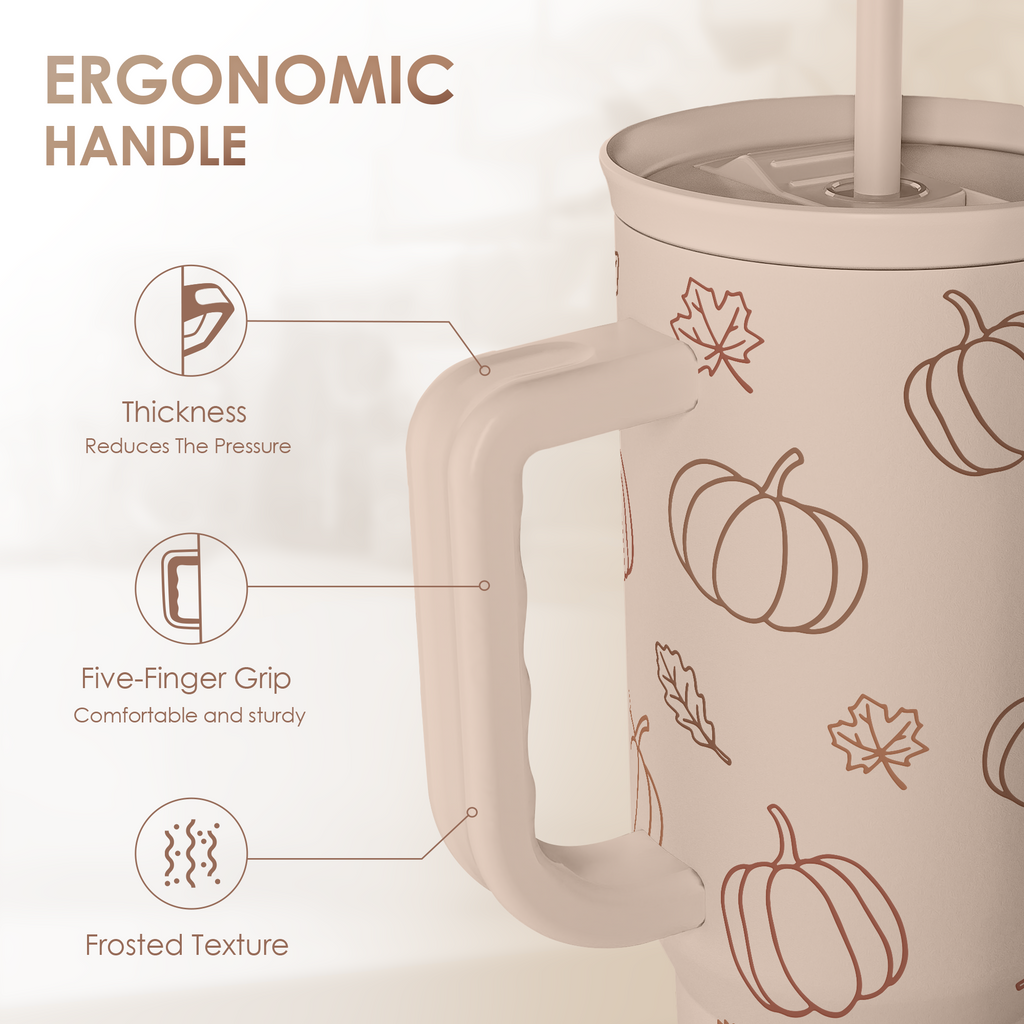 Brown Pumpkin Pie Slidemate | Slider Tumbler with Handle 40oz