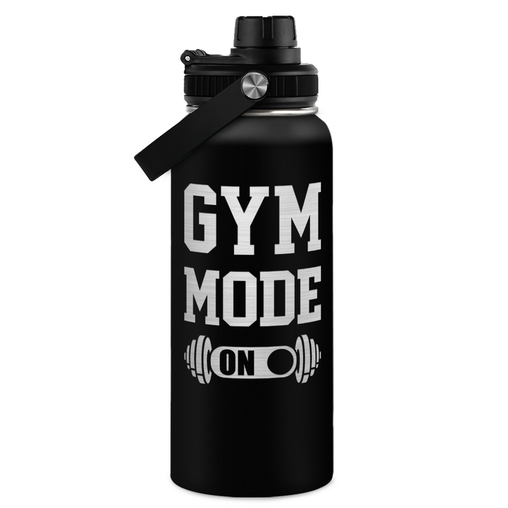 Black Gym Chug Lid Water Bottle 32oz