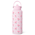 Pink Floral Tulip SipChic | Straw Lid Water Bottle 32oz