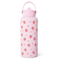 Pink Strawberry SipChic | Straw Lid Water Bottle 32oz