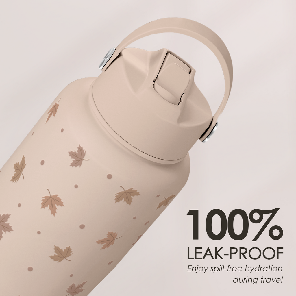 Brown Fall SipChic | Straw Lid Water Bottle 32oz