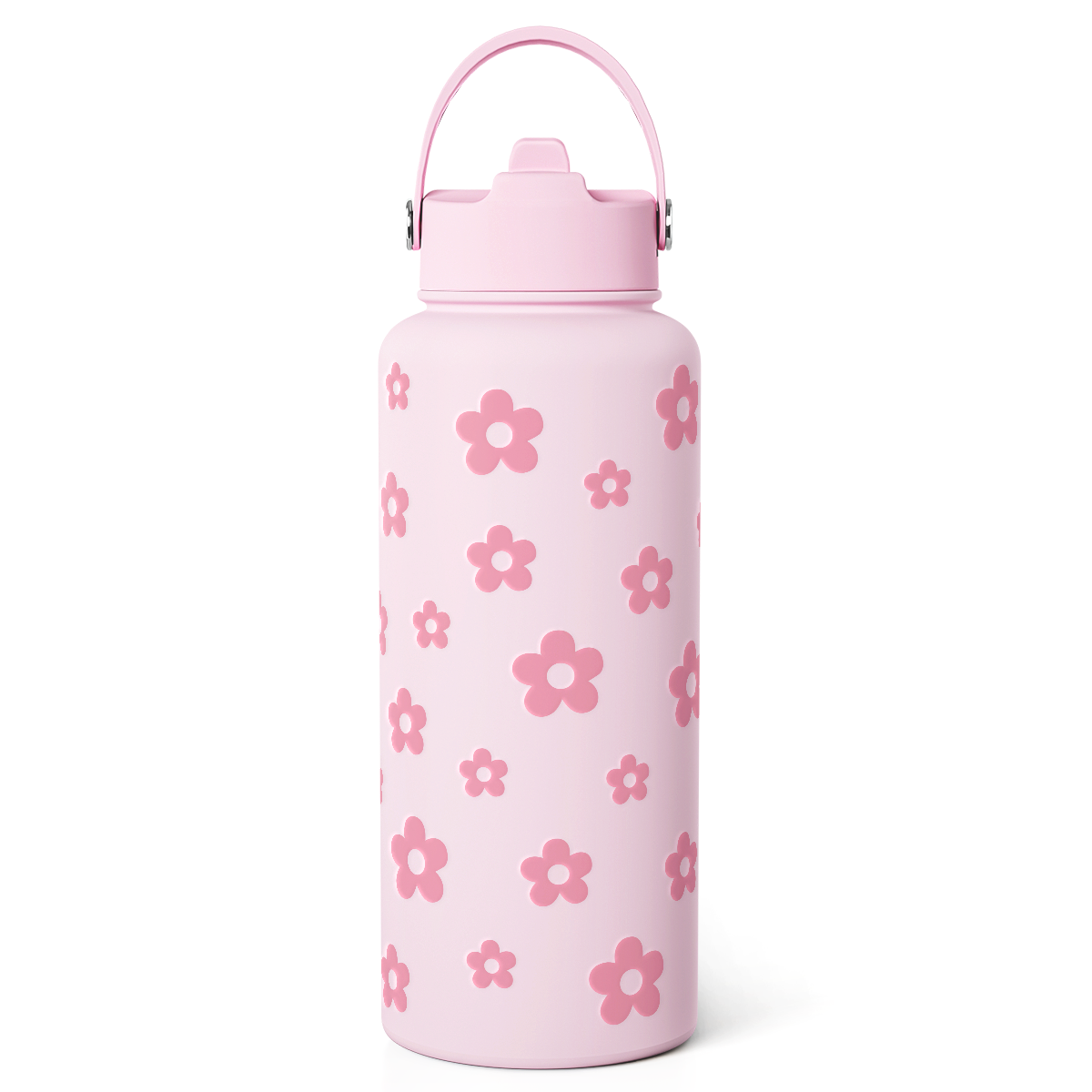 Pink Daisy SipChic | Straw Lid Water Bottle 32oz