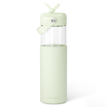 AquaChic Glass Covered-up Straw Lid Water Bottle 20oz
