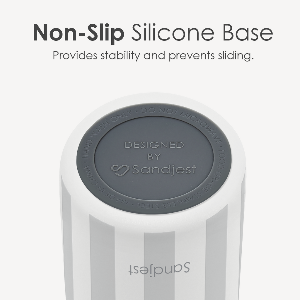 Grey Stripe VividPop | Push-button Lid Water Bottle 32oz