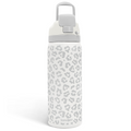 Grey Leopard VividPop | Push-button Lid Water Bottle 32oz