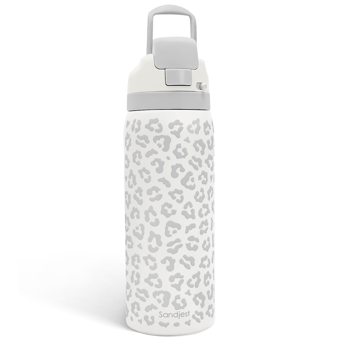 Grey Leopard VividPop | Push-button Lid Water Bottle 32oz