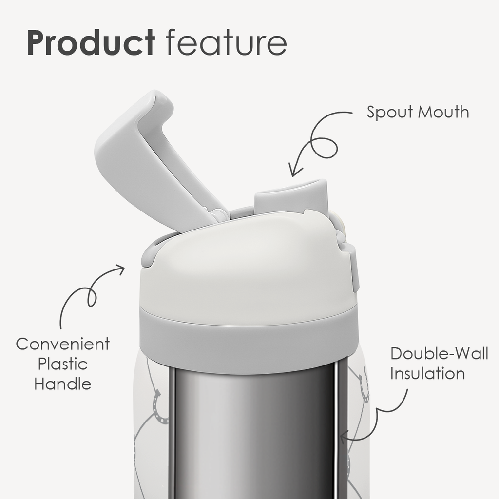 Grey Horse VividPop | Push-button Lid Water Bottle 32oz