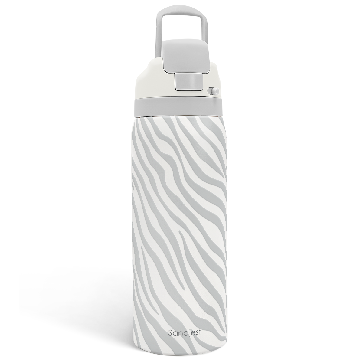 Grey Zebra VividPop | Push-button Lid Water Bottle 32oz