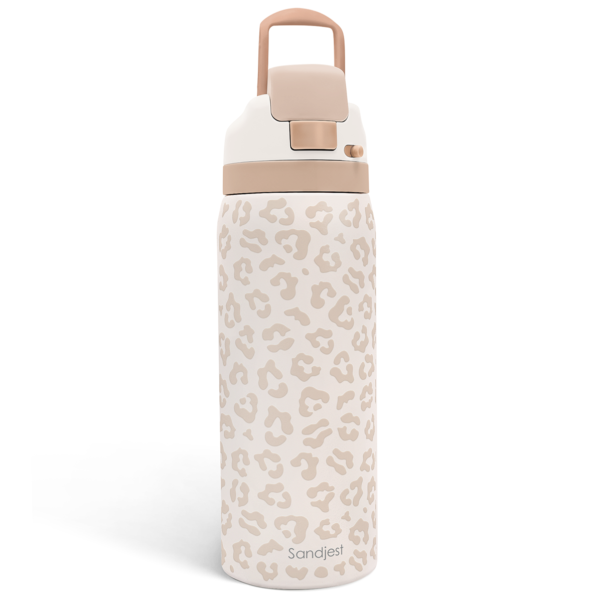 Brown Leopard VividPop | Push-button Lid Water Bottle 32oz
