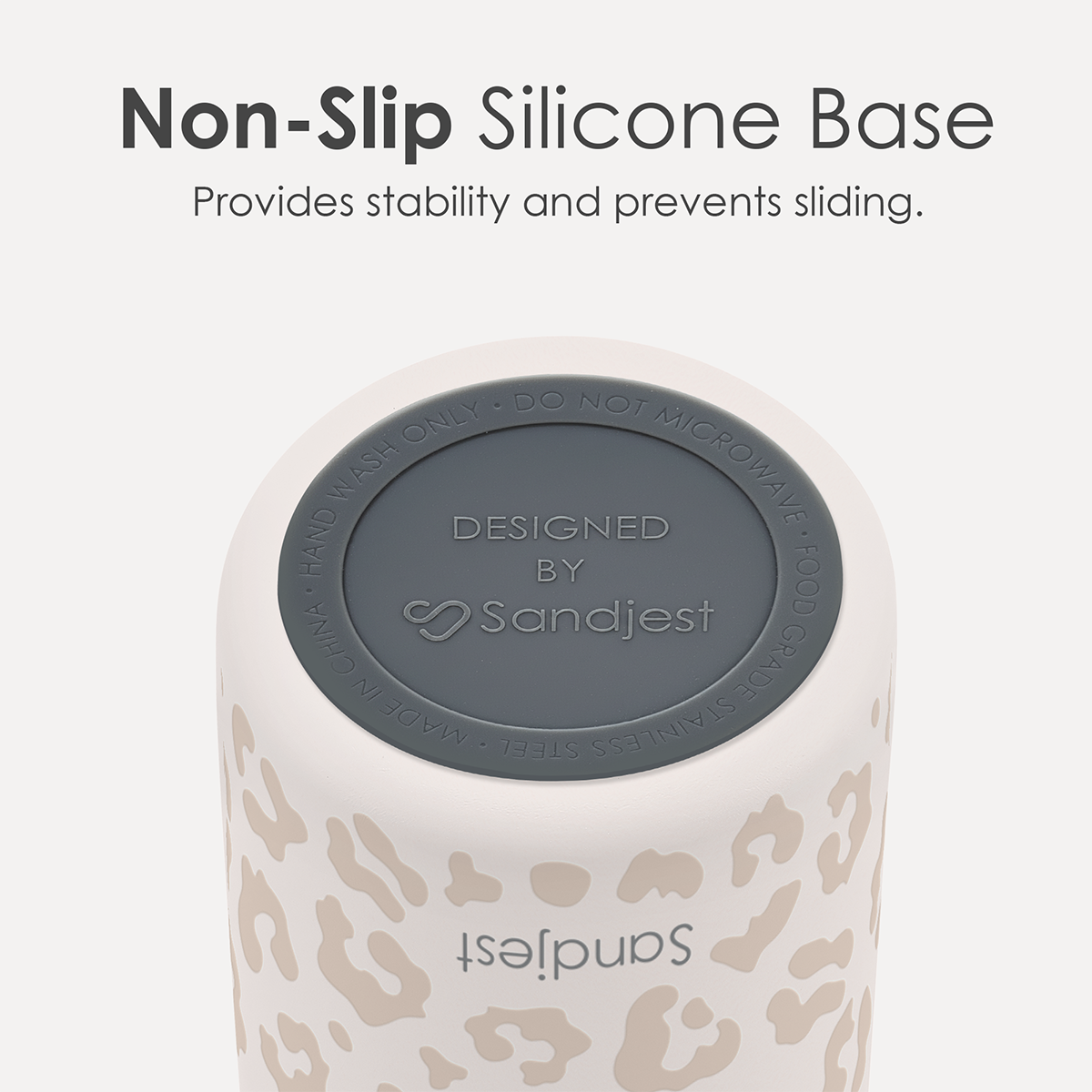 Brown Leopard VividPop | Push-button Lid Water Bottle 32oz