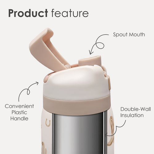 Brown Cowgirl VividPop | Push-button Lid Water Bottle 32oz