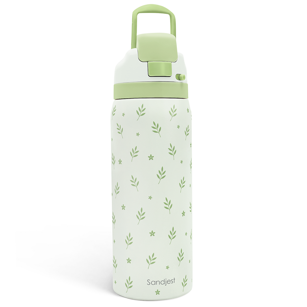 Botanical VividPop | Push-button Lid Water Bottle 32oz