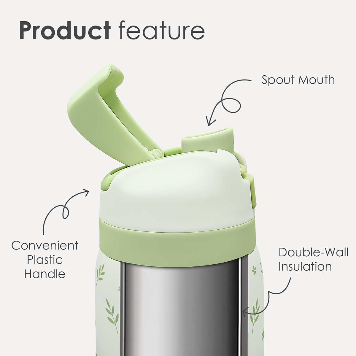 Botanical VividPop | Push-button Lid Water Bottle 32oz