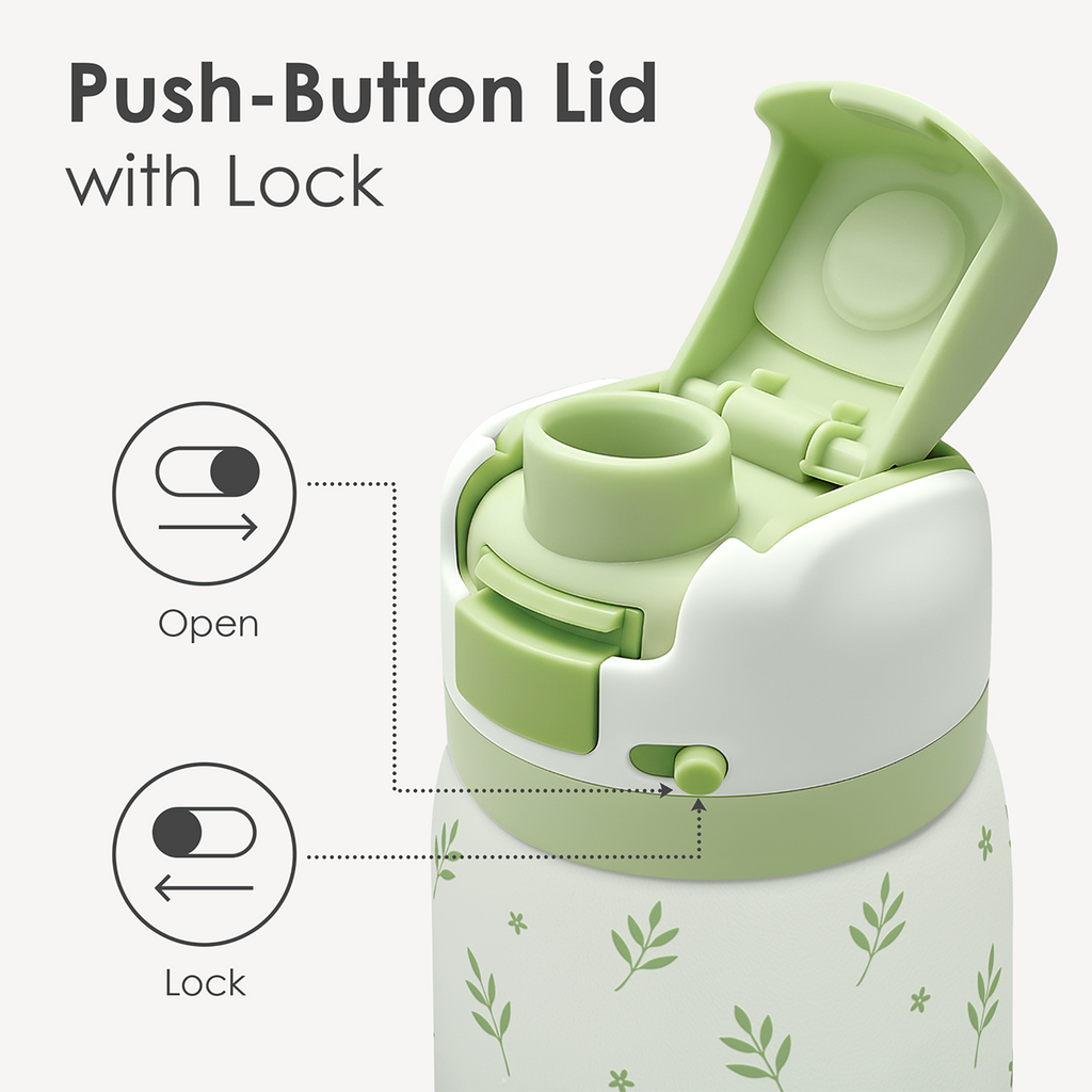Botanical VividPop | Push-button Lid Water Bottle 32oz
