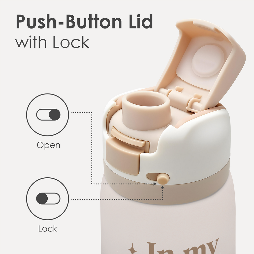 Brown Inspiration VividPop | Push-button Lid Water Bottle 32oz