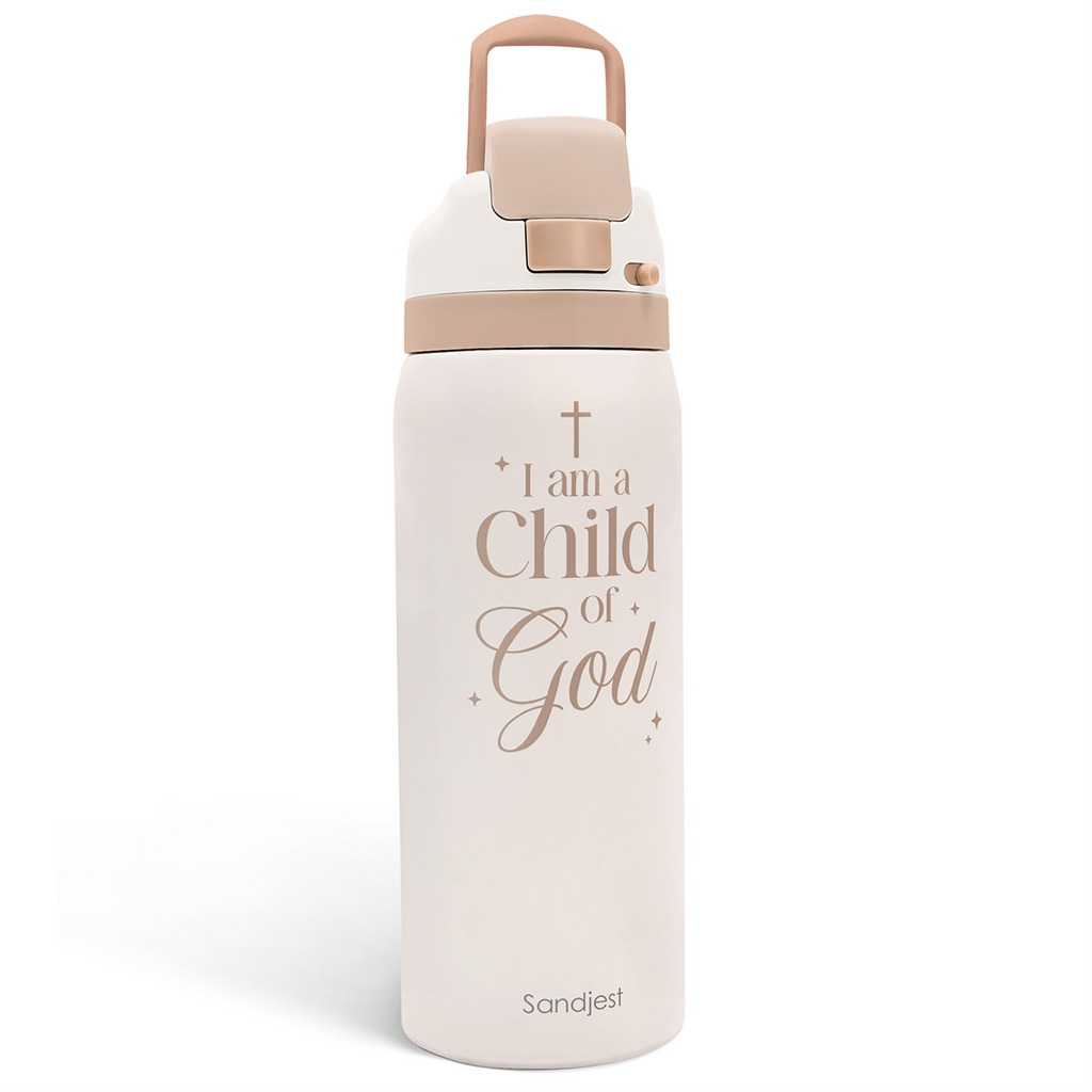 Brown Christian VividPop | Push-button Lid Water Bottle 32oz