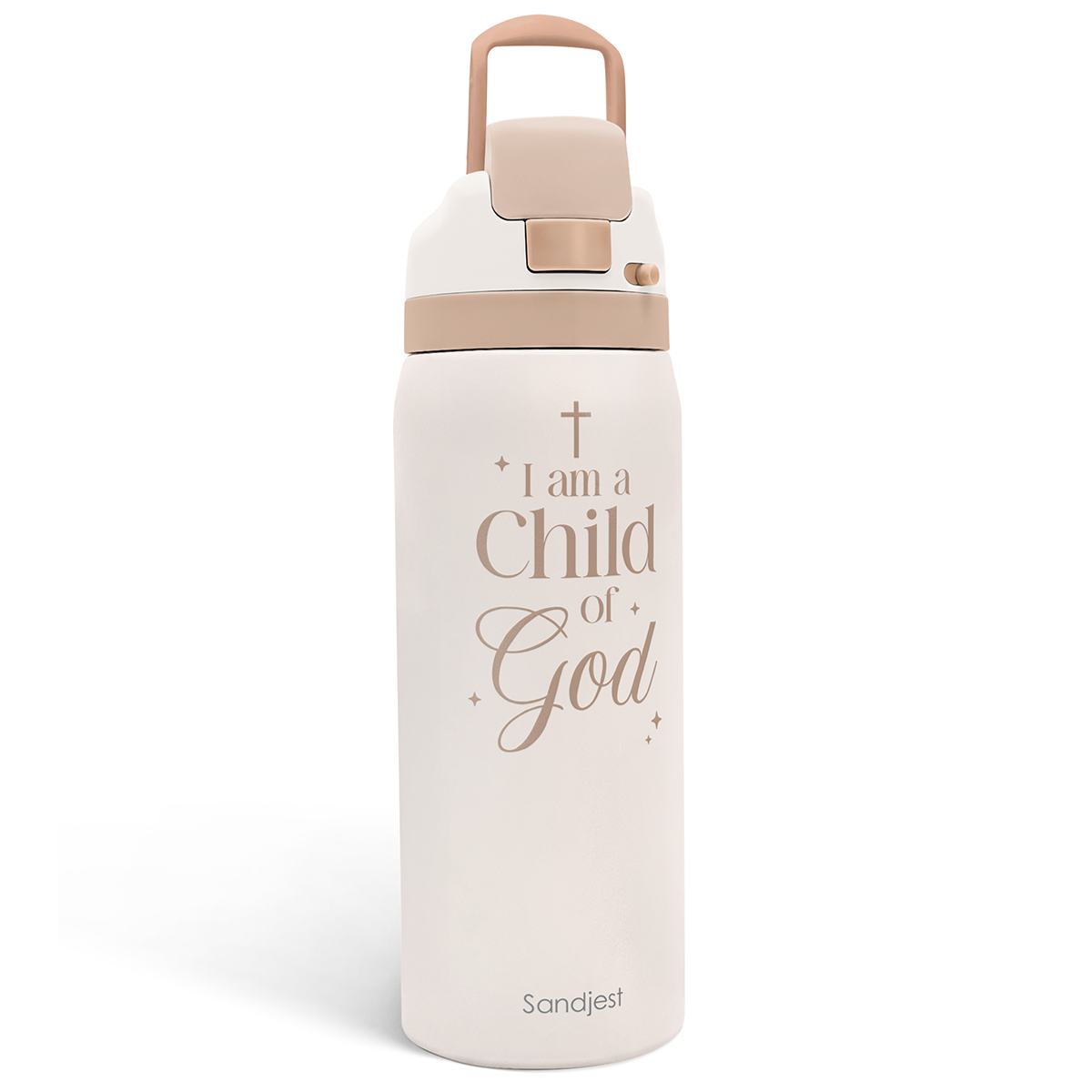Brown Christian VividPop | Push-button Lid Water Bottle 32oz