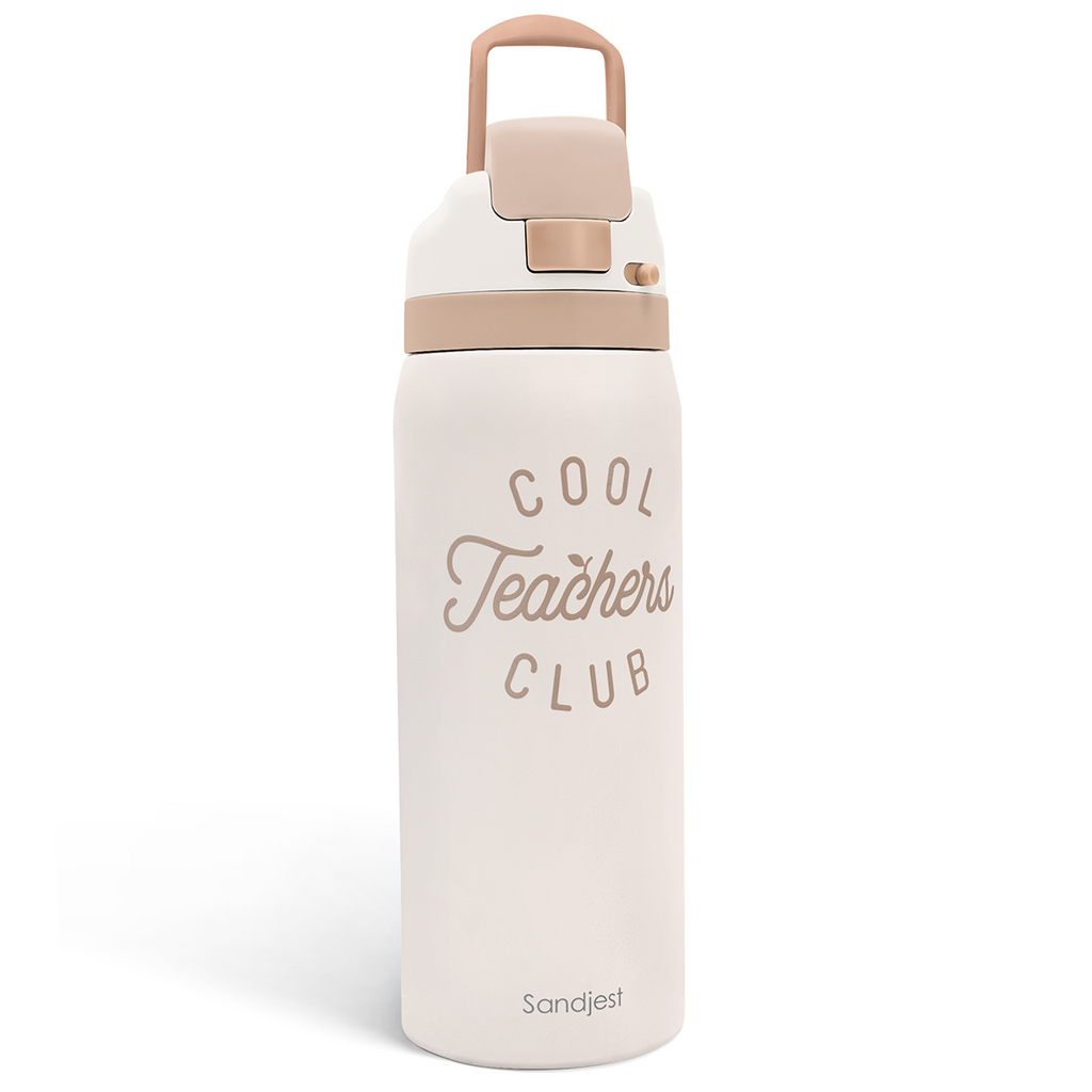 Brown Teacher VividPop | Push-button Lid Water Bottle 32oz