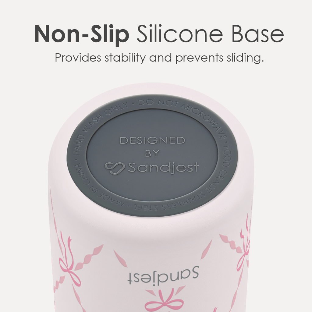 Pink Bow VividPop | Push-button Lid Water Bottle 32oz