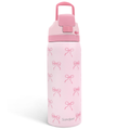 Pink Bow VividPop | Push-button Lid Water Bottle 32oz