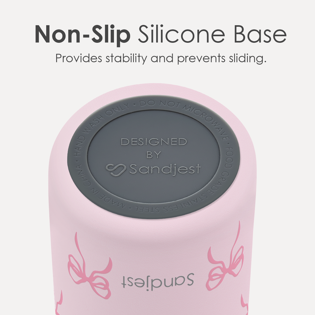 Pink Bow VividPop | Push-button Lid Water Bottle 32oz