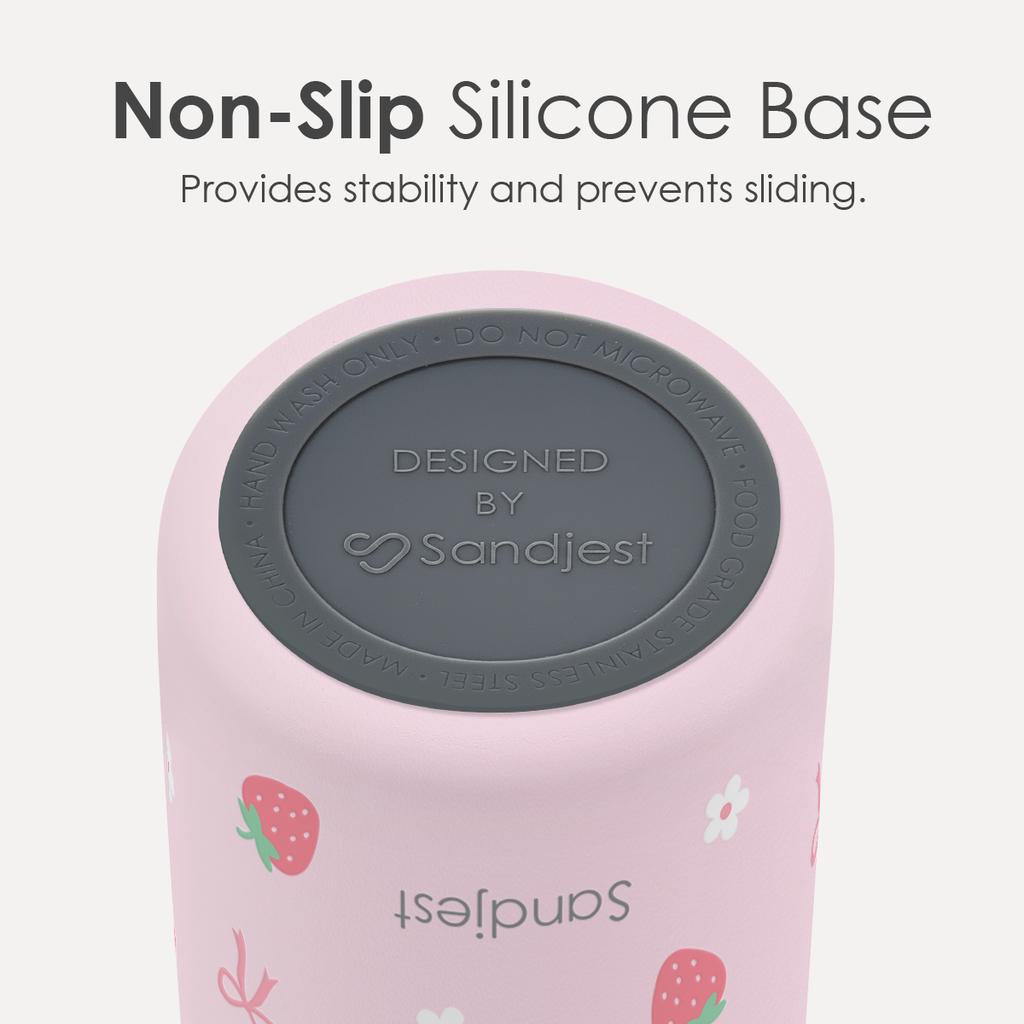 Pink Strawberry VividPop | Push-button Lid Water Bottle 32oz
