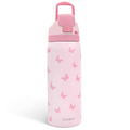 Pink Butterfly VividPop | Push-button Lid Water Bottle 32oz