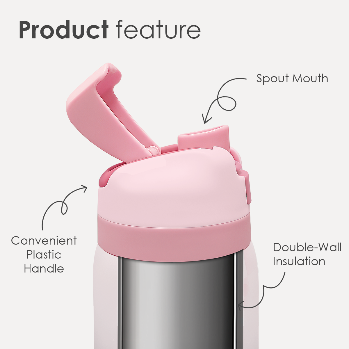 Pink Nurse VividPop | Push-button Lid Water Bottle 32oz
