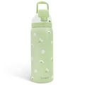 Green Daisy VividPop | Push-button Lid Water Bottle 32oz