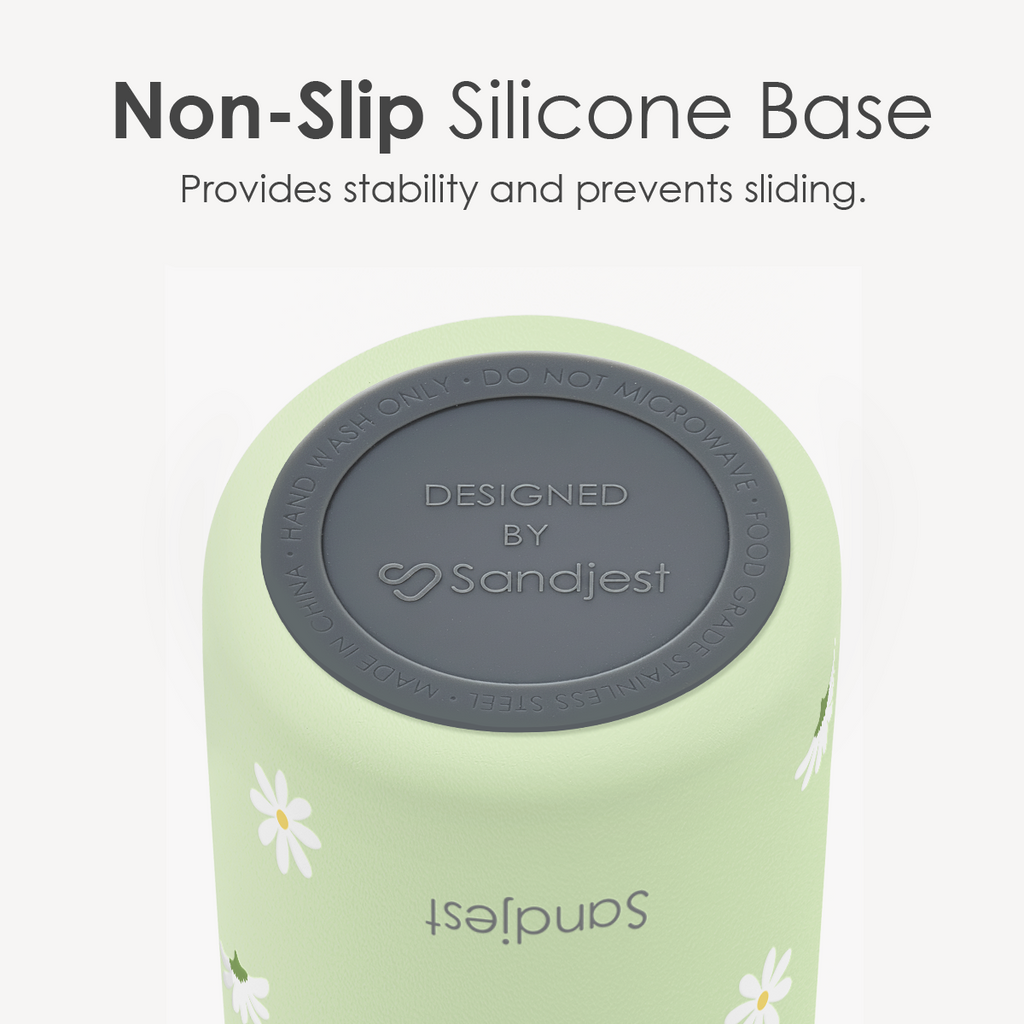 Green Daisy VividPop | Push-button Lid Water Bottle 32oz