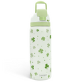 Green Shamrock VividPop | Push-button Lid Water Bottle 32oz