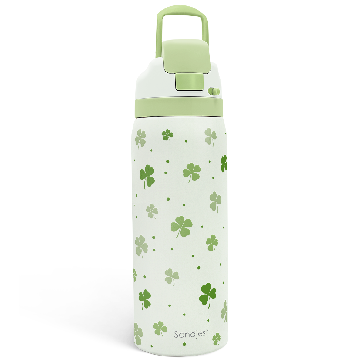 Green Shamrock VividPop | Push-button Lid Water Bottle 32oz
