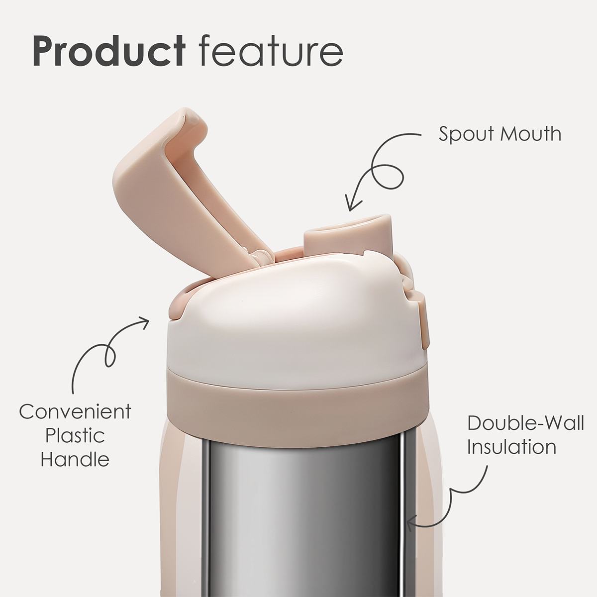 Brown Stripe VividPop | Push-button Lid Water Bottle 32oz