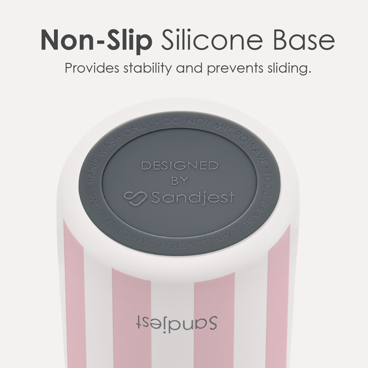 Pink Stripe VividPop | Push-button Lid Water Bottle 32oz