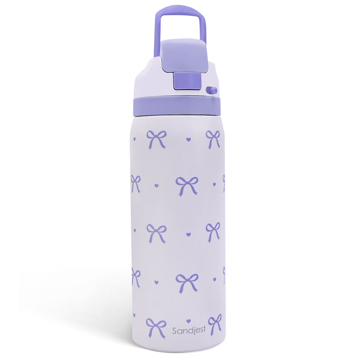 Purple Bow VividPop | Push-button Lid Water Bottle 32oz