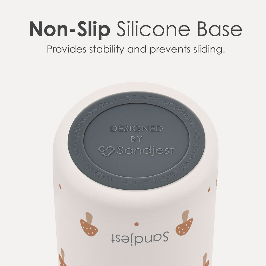 Brown Mushroom VividPop | Push-button Lid Water Bottle 32oz