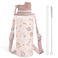 Brown Workout CamelMate | 2-in-1 Lid Water Bottle with Strap 32oz